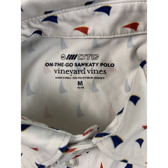Vineyard Vines OTG On-The-Go Sankaty Performance Polo Shirt Boat Sails Men's M - Picture 4 of 7